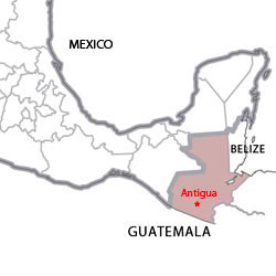 Map of destinations for Spanish courses in Guatemala